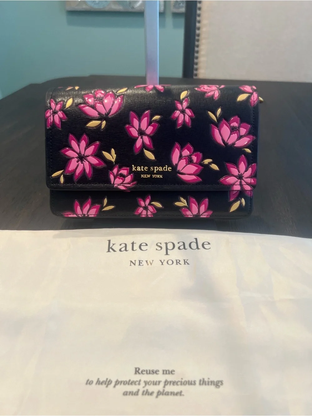 NWT Kate Spade New York Morgan Winter Blooms Embossed Saffiano Bag